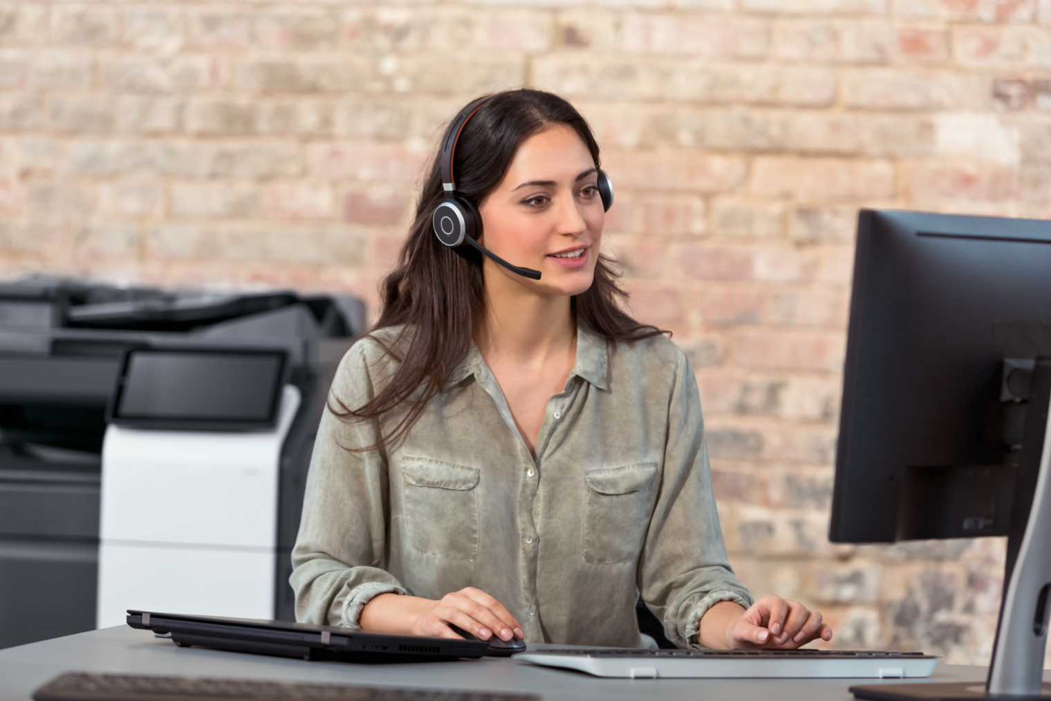 Woman with headphones